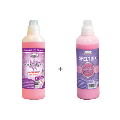 Деликатный набор - Гель Delicati& Lana 1л и Бальзам Sfeltrix 1л для деликатных тканей 